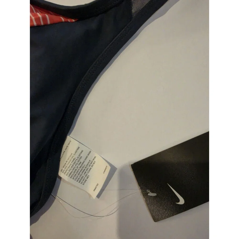 NWT Nike Striped Racerback Blue and Orange Tankini Top Size 3xl